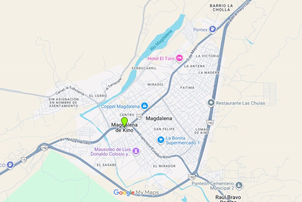 Map image - Magdalena de Kino